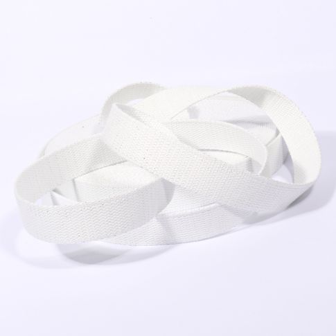 Sangle Coton 30 mm Lurex uni Blanc x1m