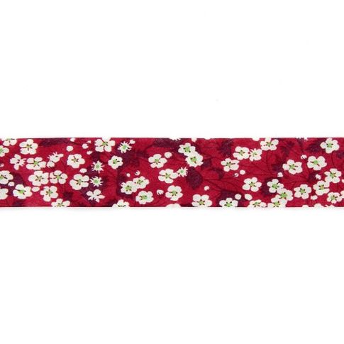 Biais Liberty of London 20 mm Mitsi rouge x1m
