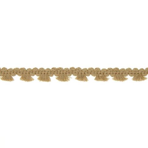 Galon pompon mini floches 8 mm Beige x1m