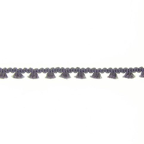 Galon pompon mini floches 8 mm Gris x1m