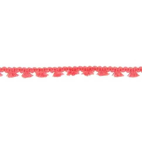 Galon pompon mini floches 8 mm Corail x1m