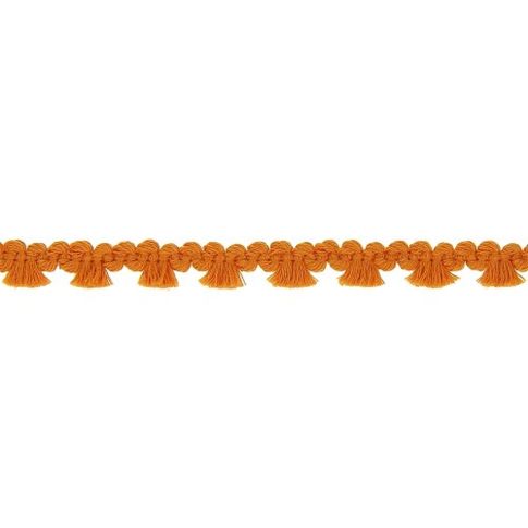 Galon pompon mini floches 8 mm Orange x1m