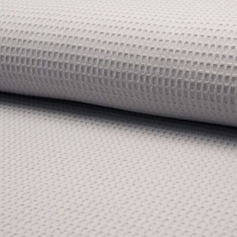 Coupon Tissu Nid d'abeille Gris clair x10cm - Coupon de 50 cm