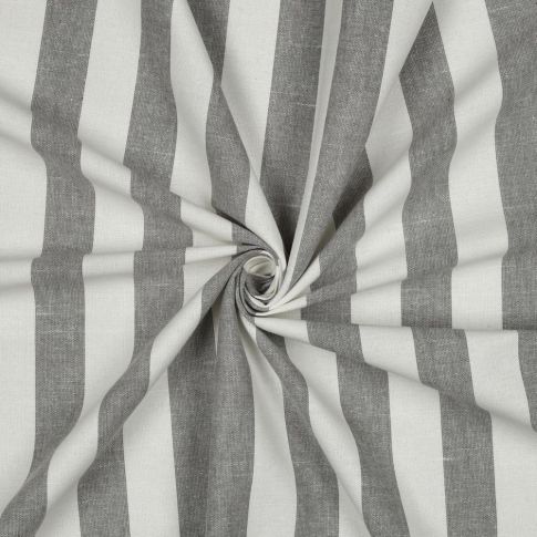 Tissu Coton Fil teint Suzy rayures Sauge sur fond Blanc
