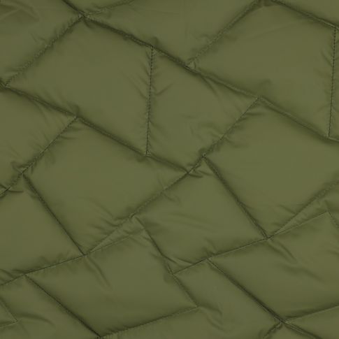 Coupon Tissu Doudoune matelassé Boréal uni Vert kaki - Coupon de 30 cm
