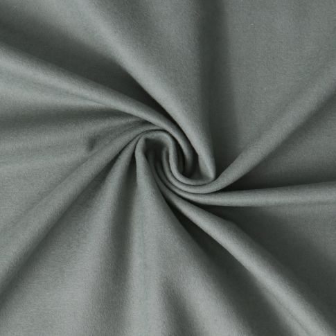 Tissu Flanelle de Coton Jasmine uni Gris