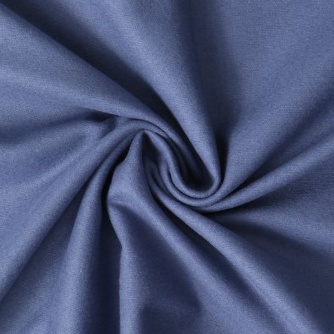 Tissu Flanelle de Coton Jasmine uni Bleu ardoise