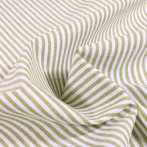 Coupon Tissu Rayures Vert - Coupon de 50 cm