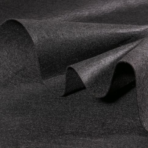 Coupon Tissu Feutrine 90 cm Noir - Coupon de 100 cm