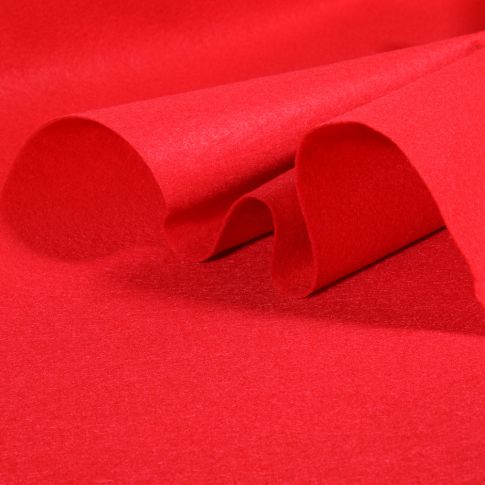 Coupon Tissu Feutrine 90 cm Rouge griotte - Coupon de 40 cm