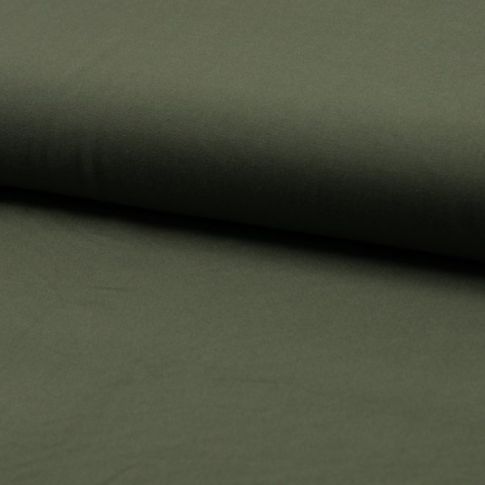 Coupon Tissu Viscose Twill uni Vert kaki - Coupon de 140 cm
