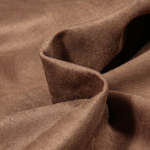 Coupon Tissu Suédine Scuba uni Capri Taupe - Coupon de 40 cm