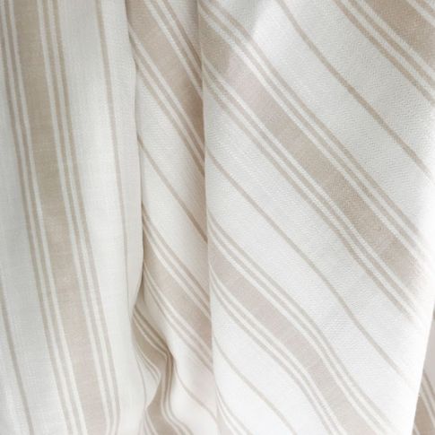 Coupon Tissu Lin mélangé Craftine Box Stripes Nature - Coupon de 90 cm