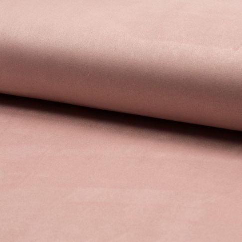 Coupon Tissu Suédine Scuba uni Rose - Coupon de 100 cm