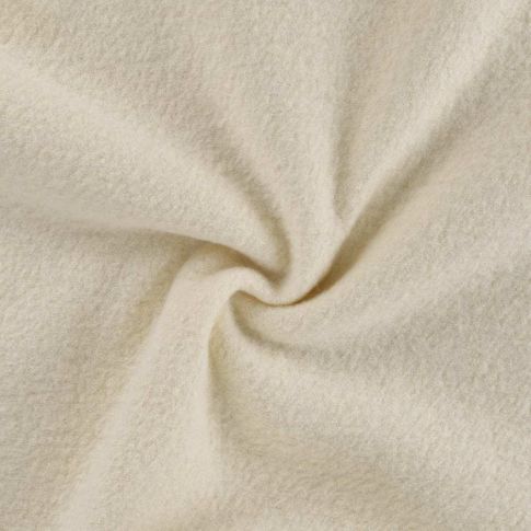 Tissu Laine bouillie Isolde uni Blanc