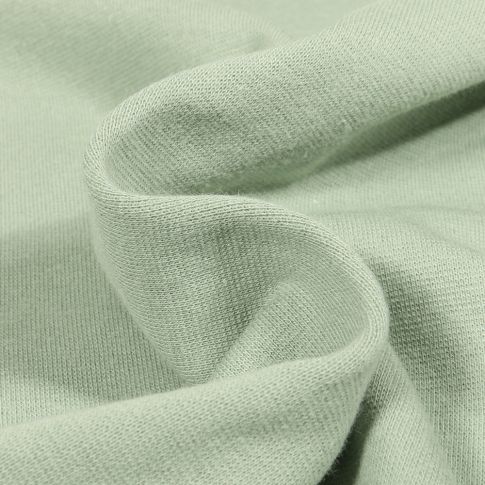 Coupon Tissu Jersey Bord côte uni Vert d'eau - Coupon de 120 cm