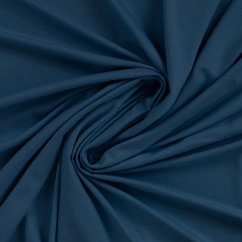 Tissu Jersey Viscose uni Lia Bleu pétrole