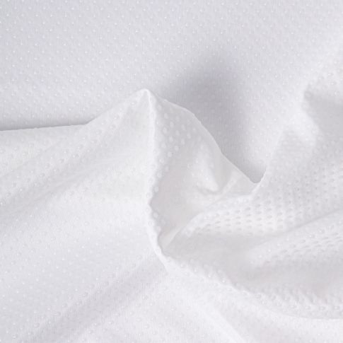 Tissu Antidérapant Doris dessous de tapis pois en relief Blanc