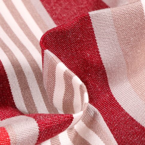 Tissu Toile extérieure grande largeur Dralon Elba sur fond Bordeaux