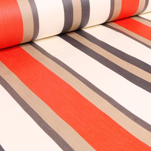 Tissu Toile extérieure Dralon Tango sur fond Orange