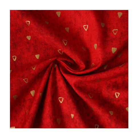 Tissu Coton Robert Kaufman Gustav Klimt rectangle rouge - Par 10 cm