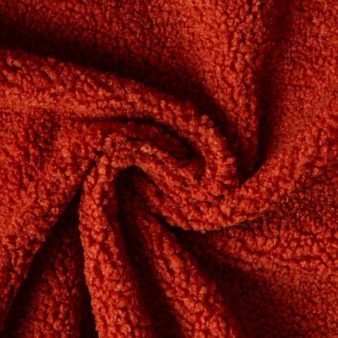 Tissu Bouclette uni Terracotta