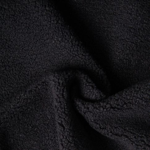 Tissu Bouclette uni Noir