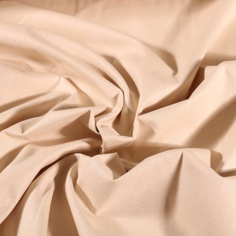 Coupon Tissu Coton uni Grande largeur 280cm Santorin Beige - Coupon de 400 cm