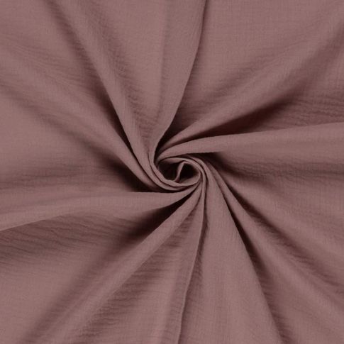 Tissu Double gaze de Coton uni Lie de vin