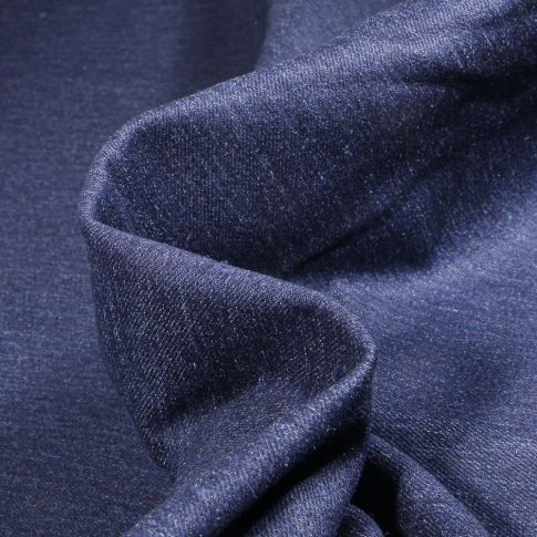 Coupon Tissu Jean épais extensible Bleu foncé - Coupon de 150 cm