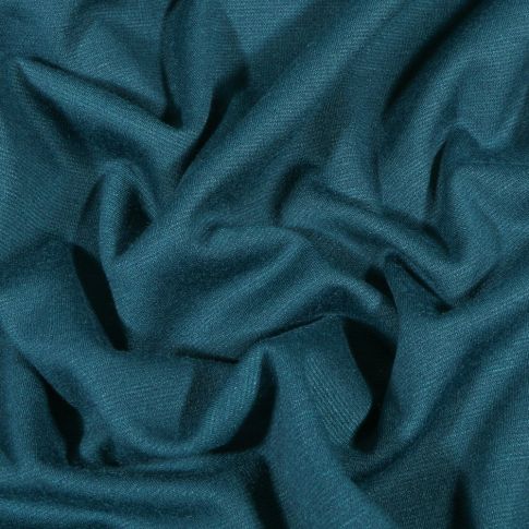 Coupon Tissu Jersey Milano uni Bleu pétrole - Coupon de 30 cm