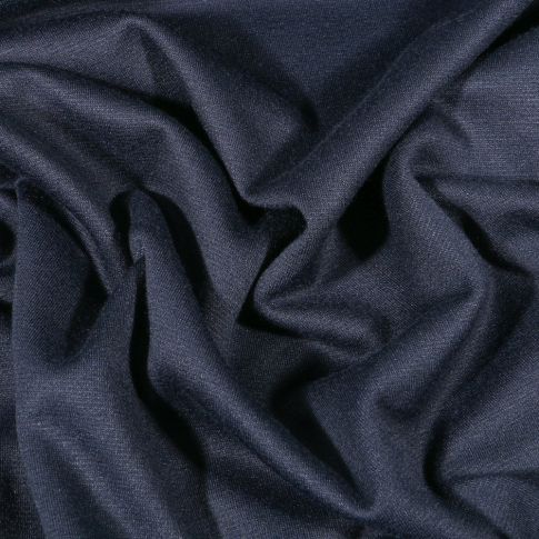 Coupon Tissu Jersey Milano uni Bleu marine - Coupon de 110 cm