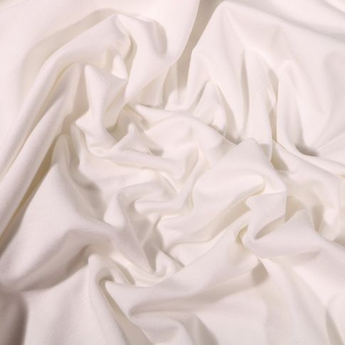 Coupon Tissu Jersey Bambou uni Ecru - Coupon de 60 cm