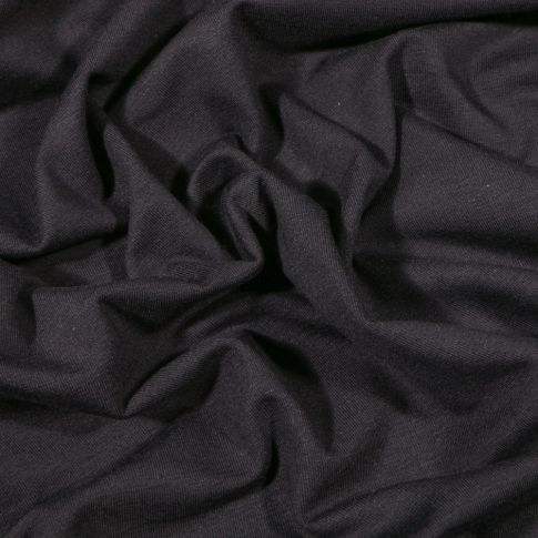 Coupon Tissu Jersey Bambou uni Noir - Coupon de 80 cm