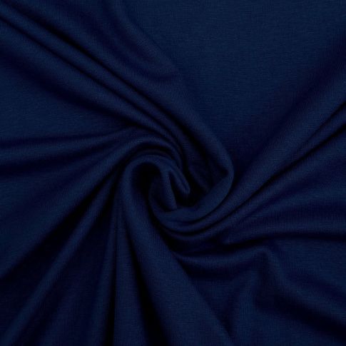 Coupon Tissu Jersey Viscose uni Bleu marine x10cm - Coupon de 150 cm