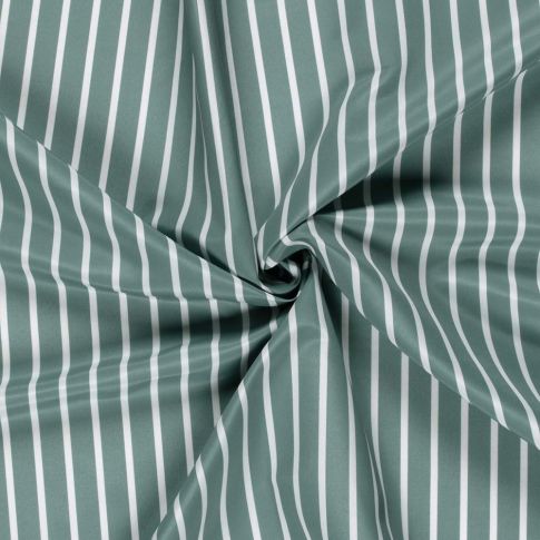 Tissu Short de bain déperlant recyclé Rayé blanc sur fond Bleu acier