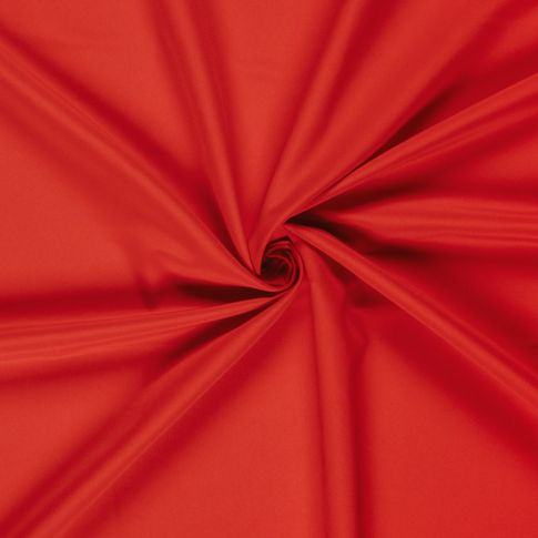 Tissu Short de bain déperlant recyclé uni Rouge