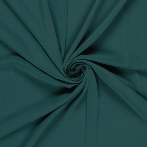 Tissu Crêpe stretch uni Vert canard