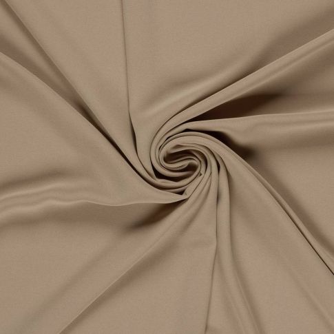 Tissu Crêpe stretch uni Beige