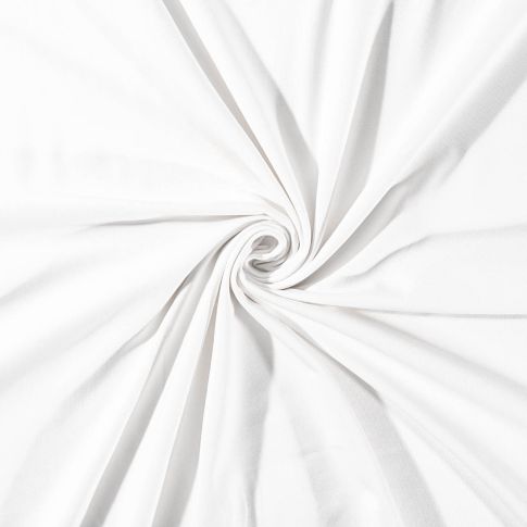 Coupon Tissu Jersey Coton uni Blanc - Coupon de 20 cm