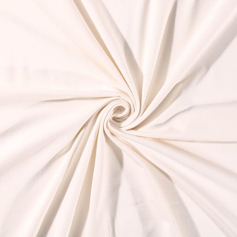 Coupon Tissu Jersey Coton uni Ecru - Coupon de 20 cm