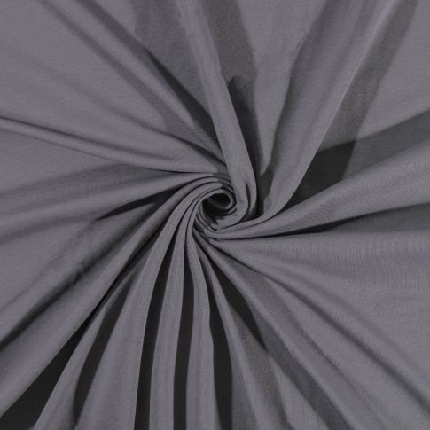 Coupon Tissu Jersey Coton uni Gris - Coupon de 20 cm