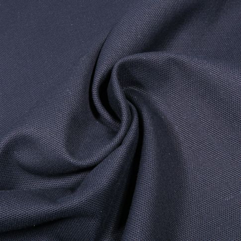 Coupon Tissu Toile Coton Canvas uni Bleu marine - Coupon de 60 cm