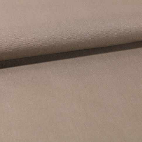 Coupon Tissu Toile Coton Canvas uni Beige - Coupon de 140 cm