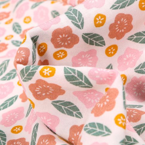 Coupon Tissu Viscose Craftine Love Flowers - Coupon de 70 cm
