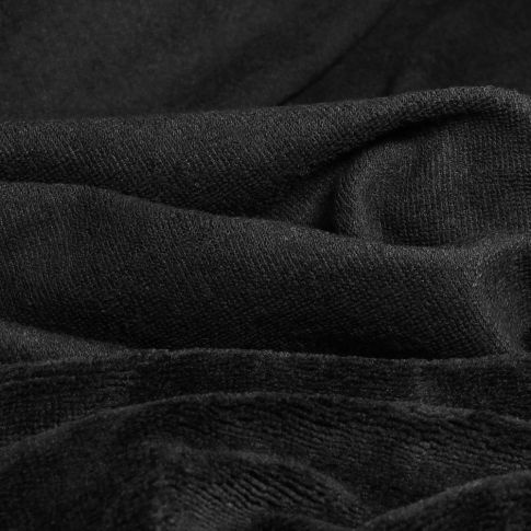 Coupon Tissu Micro Éponge Bambou Noir - Coupon de 40 cm