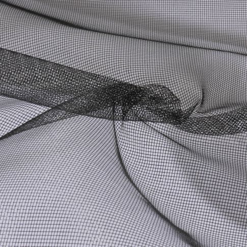 Coupon Tissu Moustiquaire rigide Noir - Coupon de 80 cm