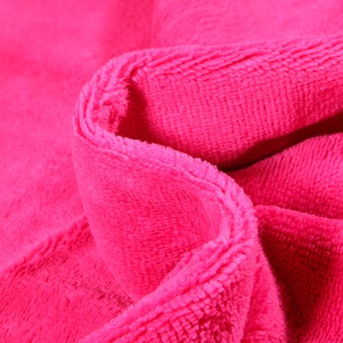 Coupon Tissu Éponge réversible Bambou envers polyester tout doux Rose fuchsia - Coupon de 300 cm