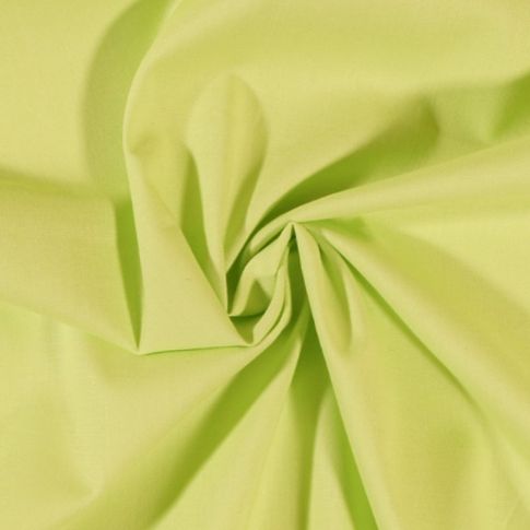 Coupon Tissu Coton uni Vert anis - Coupon de 100 cm