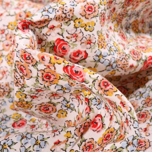 Coupon Tissu Viscose Arty Julia sur fond Beige - Coupon de 40 cm